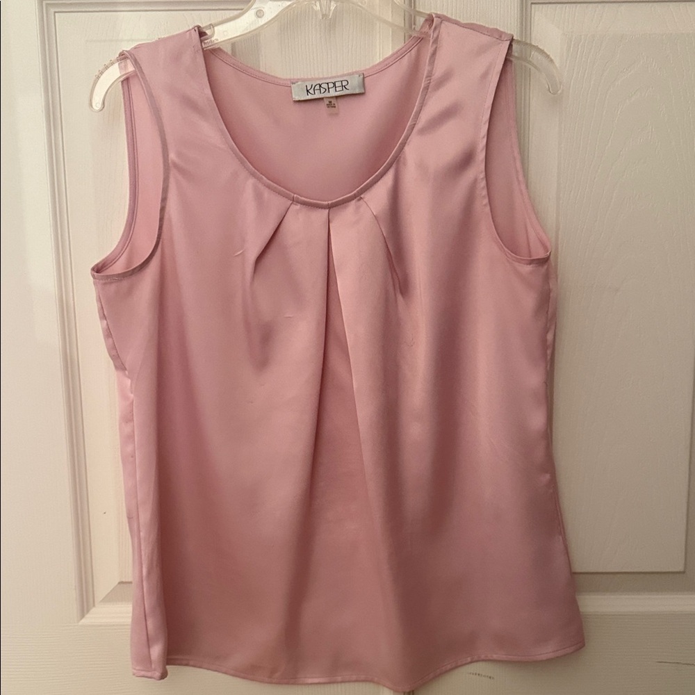 Kasper Women's Blush Pink Sleeveless Blouse